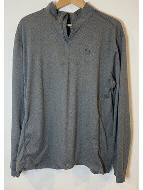 Men's Greatness Wins 1/4 Zip Performance Pullover Golf Gray Size XL
